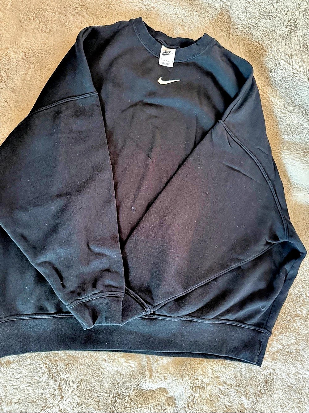 Nike Sportswear Club Fleece Crew Black Sweatshirt